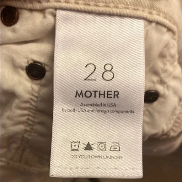 MOTHER Cream Straight Leg Jeans - Picture 13 of 14